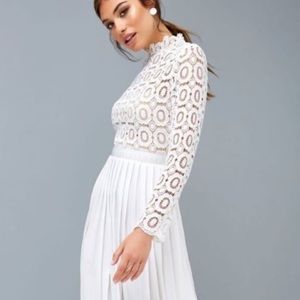 Little Mistress White Midi Dress
